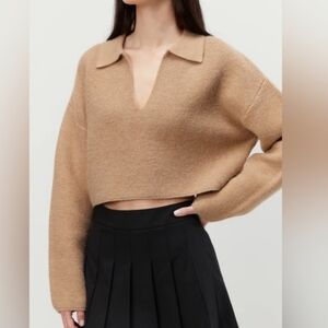 OAK + FORT Tan Sweater